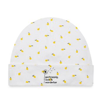 Gschnappig Wild Wunderbar Dandelion - Baby Premium Organic Mütze - Weiß/Zitronengelb - Vorne