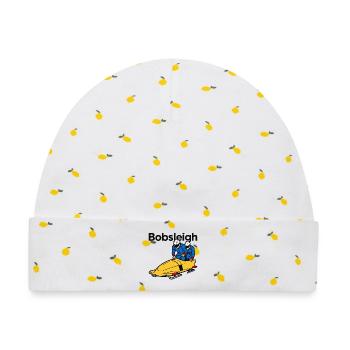 Bob-Wintersport - Baby Premium Organic Mütze - Weiß/Zitronengelb - Vorne
