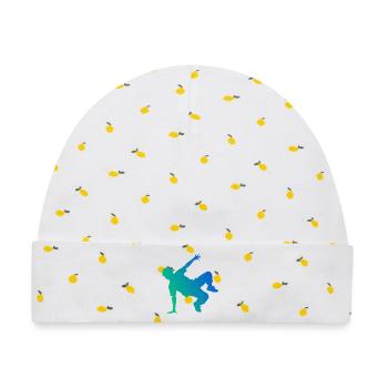Geschenkidee für einen Breakdancer mit Streetdance - Baby Premium Organic Mütze - Weiß/Zitronengelb - Vorne