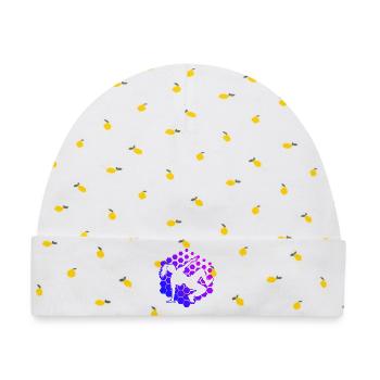 Geschenkidee für die Hip-Hop-Tänzerin mit Breaking - Baby Premium Organic Mütze - Weiß/Zitronengelb - Vorne