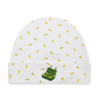 Drohnen Fernsteuerung Logo - Baby Premium Organic Mütze - Weiß/Zitronengelb - Vorne