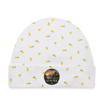 Gletscher Nationalpark Montana Natur Landschaft - Baby Premium Organic Mütze - Weiß/Zitronengelb - Vorne