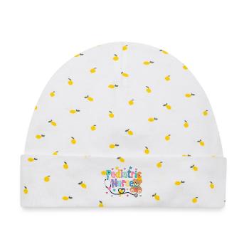 Bunte Kinderkrankenschwester Teddybär - Baby Premium Organic Mütze - Weiß/Zitronengelb - Vorne