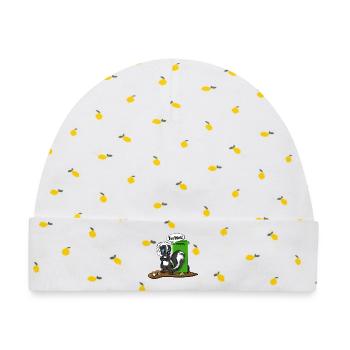 Du stinkender Stinktier-Cartoon-Tee - Baby Premium Organic Mütze - Weiß/Zitronengelb - Vorne