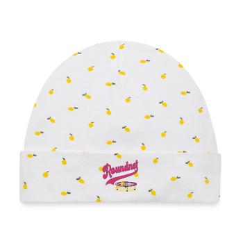 Roundnet Set - Baby Premium Organic Mütze - Weiß/Zitronengelb - Vorne