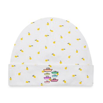 Motorboote - Baby Premium Organic Mütze - Weiß/Zitronengelb - Vorne