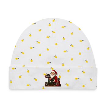 Santa christmas coffeeshop - Baby Premium Organic Mütze - Weiß/Zitronengelb - Vorne