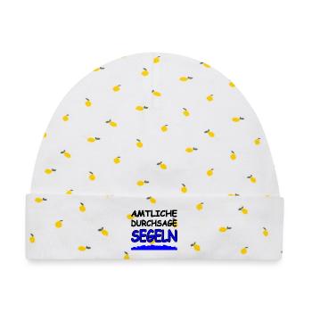 Segeln - Baby Premium Organic Mütze - Weiß/Zitronengelb - Vorne