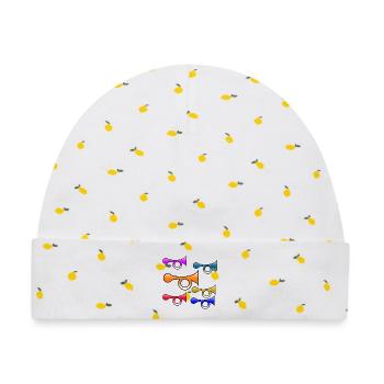 Hupen - Baby Premium Organic Mütze - Weiß/Zitronengelb - Vorne