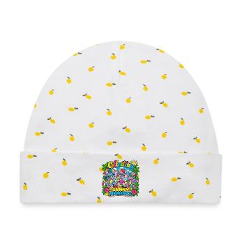 Sonnige Momente - Baby Premium Organic Mütze - Weiß/Zitronengelb - Vorne