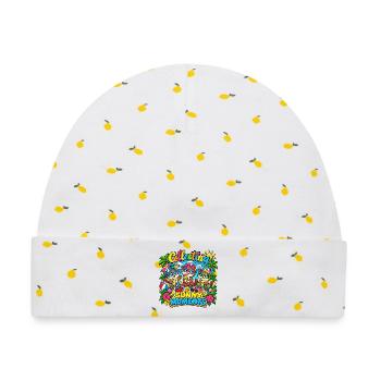 Sammle Sonnige Momente - Baby Premium Organic Mütze - Weiß/Zitronengelb - Vorne