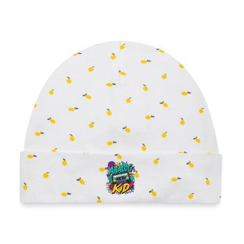 Analog Kid Retro - Baby Premium Organic Mütze - Weiß/Zitronengelb - Vorne