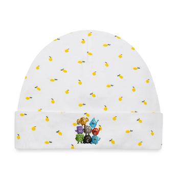 Farbige chemische Symbole - Baby Premium Organic Mütze - Weiß/Zitronengelb - Vorne