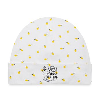 Frosch - I came I saw I frogot why I came - Baby Premium Organic Mütze - Weiß/Zitronengelb - Vorne