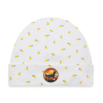 Australian Shepherd Retro Vintage Hunde Desig - Baby Premium Organic Mütze - Weiß/Zitronengelb - Vorne