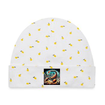 Scorpion Apocalypse - Baby Premium Organic Mütze - Weiß/Zitronengelb - Vorne