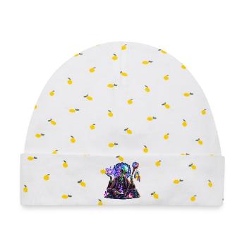 Kosmisches Alien-Orakel – Mystisches Alien Design - Baby Premium Organic Mütze - Weiß/Zitronengelb - Vorne