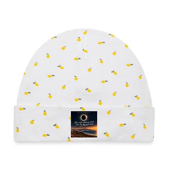 Ecllipse Tarifa 2027 - Baby Premium Organic Mütze - Weiß/Zitronengelb - Vorne