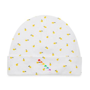 Vielfalt der Regenbogenpilze - Baby Premium Organic Mütze - Weiß/Zitronengelb - Vorne