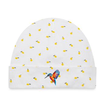 Majestätischer Eisvogel - Baby Premium Organic Mütze - Weiß/Zitronengelb - Vorne