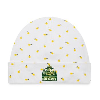 Vertrau Mir Ich Bin Ranger Spruch - Baby Premium Organic Mütze - Weiß/Zitronengelb - Vorne