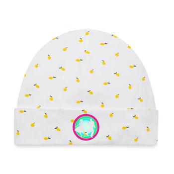 Sock Hop - Baby Premium Organic Mütze - Weiß/Zitronengelb - Vorne