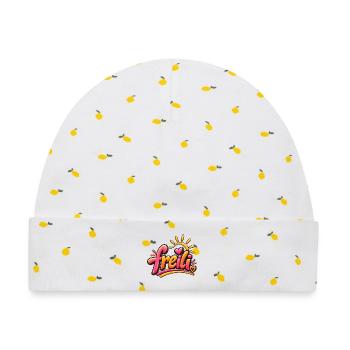 Freili Sonnenherz Neon-Design - Baby Premium Organic Mütze - Weiß/Zitronengelb - Vorne
