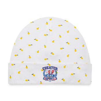 Theater is my Sport - College Varsity Design - Baby Premium Organic Mütze - Weiß/Zitronengelb - Vorne