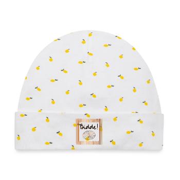 Hamburg Franzbrötchen Bestellung - Baby Premium Organic Mütze - Weiß/Zitronengelb - Vorne