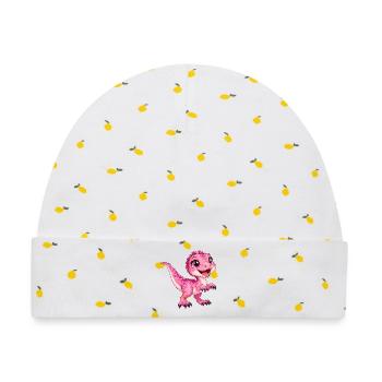 Greifvogel Rose Kawaii - Baby Premium Organic Mütze - Weiß/Zitronengelb - Vorne