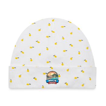 Schönes Frankreich-Reiseabzeichen Französische Riviera-Strandgeschenk - Baby Premium Organic Mütze - Weiß/Zitronengelb - Vorne