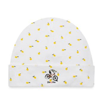Hike nd bike - Baby Premium Organic Mütze - Weiß/Zitronengelb - Vorne