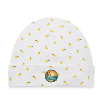 Florida Sunshine Coast Vintage-Reisegeschenk - Baby Premium Organic Mütze - Weiß/Zitronengelb - Vorne