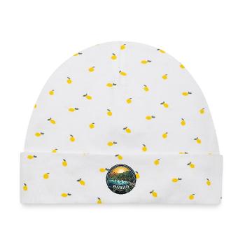 Hawaii Na Pali Coast Retro Surf-Reisegeschenk - Baby Premium Organic Mütze - Weiß/Zitronengelb - Vorne
