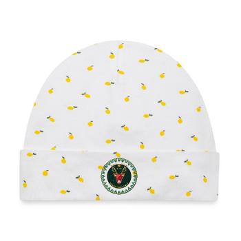 Oh Deer Rentier - Baby Premium Organic Mütze - Weiß/Zitronengelb - Vorne