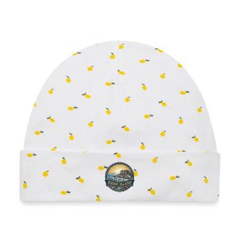 Rhode Island Newport Ocean Retro Reisegeschenk - Baby Premium Organic Mütze - Weiß/Zitronengelb - Vorne