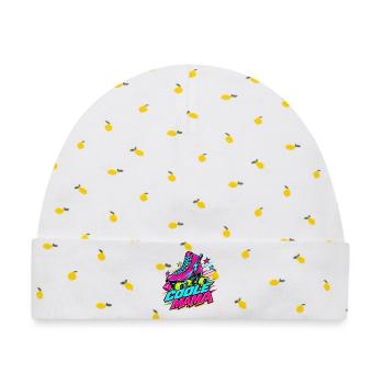 Neon Roller Mama - Baby Premium Organic Mütze - Weiß/Zitronengelb - Vorne