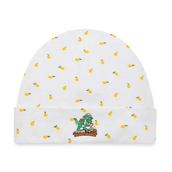Future Paleontologist / Dino Forscher - Baby Premium Organic Mütze - Weiß/Zitronengelb - Vorne