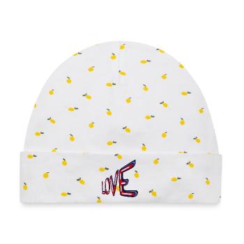 Liebe im Neon-Retro-Stil - Baby Premium Organic Mütze - Weiß/Zitronengelb - Vorne
