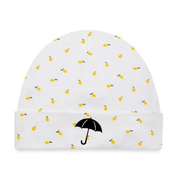 Regenschirm Regen Meteorologe Geschenk  - Baby Premium Organic Mütze - Weiß/Zitronengelb - Vorne