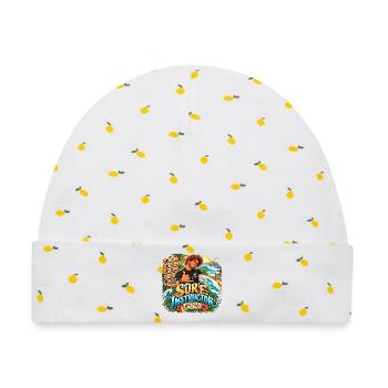 Tropensurfer-Ausbilder - Baby Premium Organic Mütze - Weiß/Zitronengelb - Vorne