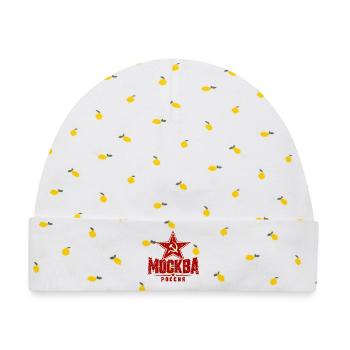 Moskau - Russland - Soviet-Union - Roter Stern - Baby Premium Organic Mütze - Weiß/Zitronengelb - Vorne