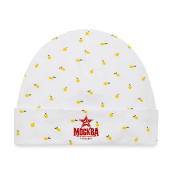 Moskau - Russland - Soviet-Union - Roter Stern - Baby Premium Organic Mütze - Weiß/Zitronengelb - Vorne
