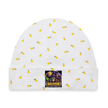 SkullCostume – Halloween-Ausgabe: Die Hexe - Baby Premium Organic Mütze - Weiß/Zitronengelb - Vorne