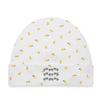 Süßes Tamarin-Gesicht - Baby Premium Organic Mütze - Weiß/Zitronengelb - Vorne