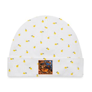 Trick oder Trail – Halloween Outdoor - Baby Premium Organic Mütze - Weiß/Zitronengelb - Vorne