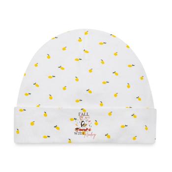 Verliebe dich in das Lesen - Baby Premium Organic Mütze - Weiß/Zitronengelb - Vorne
