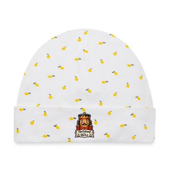 Holzkopf mit Herz Nussknacker Volkskunst Shirt - Baby Premium Organic Mütze - Weiß/Zitronengelb - Vorne