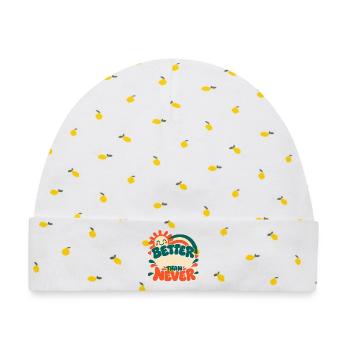Better Today Than Never - Baby Premium Organic Mütze - Weiß/Zitronengelb - Vorne