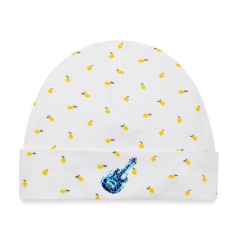 Frostfeuer-Basspuls - Baby Premium Organic Mütze - Weiß/Zitronengelb - Vorne